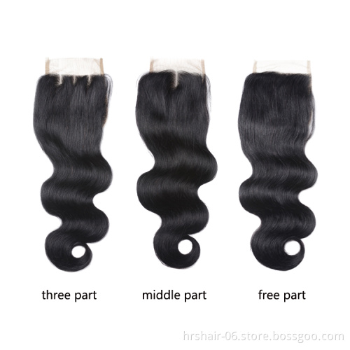 Wholesale 8 10 12 14 16 18 20 22 Inch Virgin Human Hair 4x4 5x5 6x6 7x7 Natural Color 1B